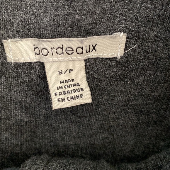 ANTHROPOLOGIE BORDEAUX Grey cardigan top shrug sweater layer S gray - Picture 2 of 4